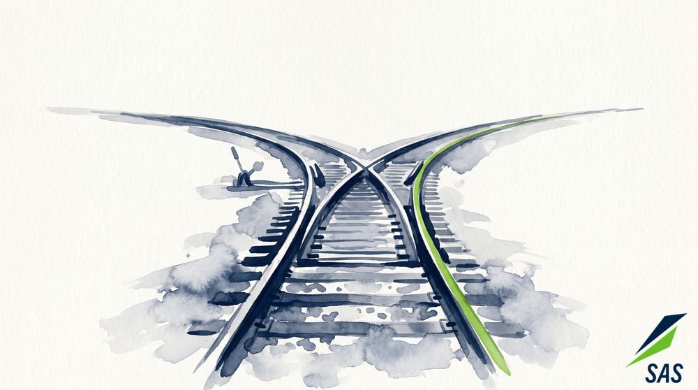 Watercolour hero for Tracks of Change Part 2: The Franchising Experiment