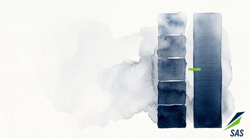 Watercolour comparing a coarse five step condition scale with a fine hundred point gradient