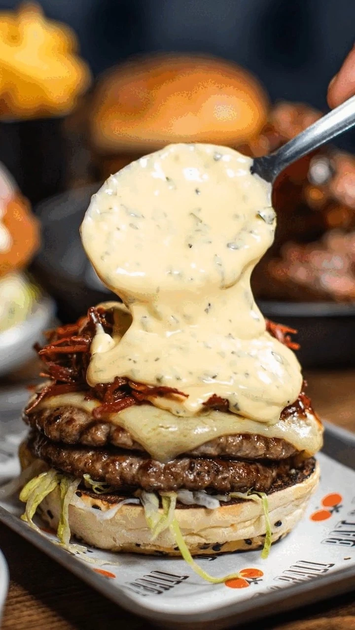 The Cowabunga! 

Isn't she a beauty ✨ our signature double beef smash patties loaded with smoked applewood cheese, ale onions, slow cooked beef brisket and topped with indulgent béarnaise sauce 😮 

Best enjoyed as we watch England beat Sweden tonight at 8pm, we can't wait to see you there ⚽