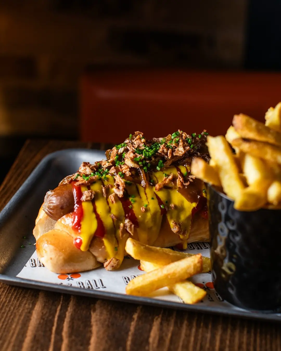 Feeling peckish? 

Come get our classic jumbo beef hot dog (vegan also offered 🌱) topped with caramelised onions, American mustard and ketchup all served between a delicious brioche sub 🌭 

Head to the link in our bio to book your spot and get your fill!