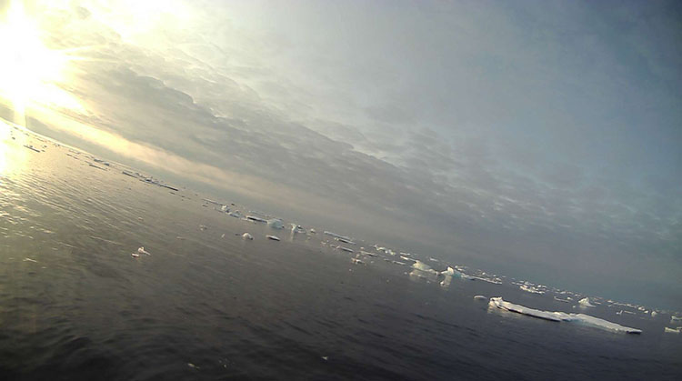 Arctic sunset captured by saildrone.