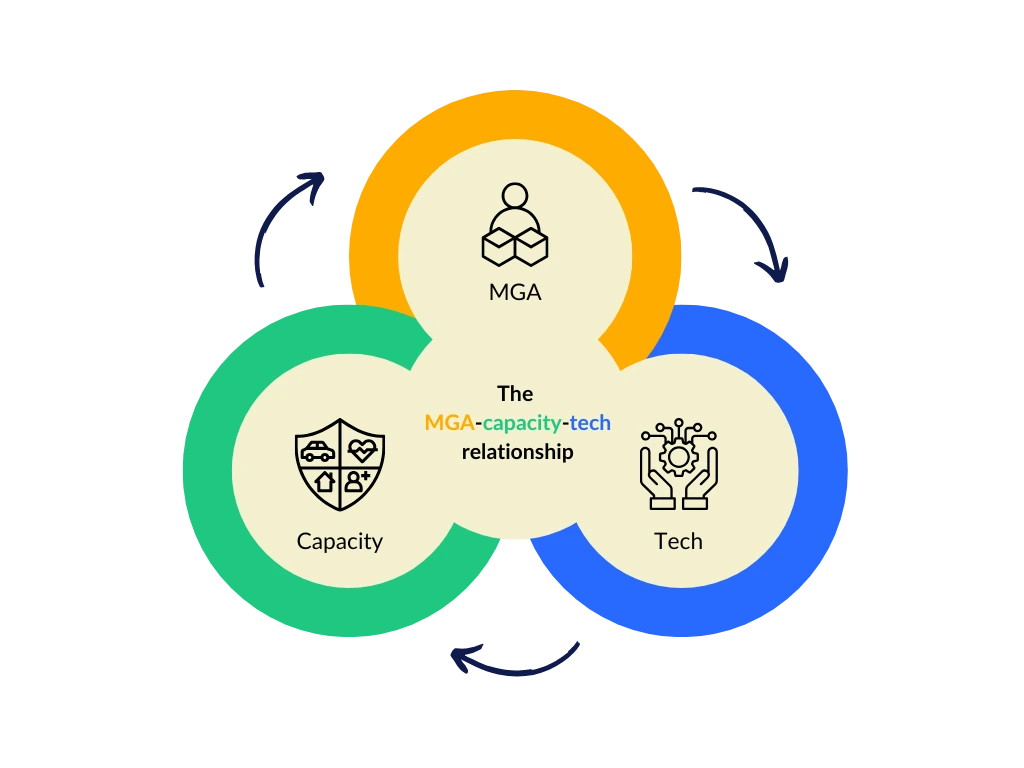 The tripartite relationship between MGAs, capacity and tech