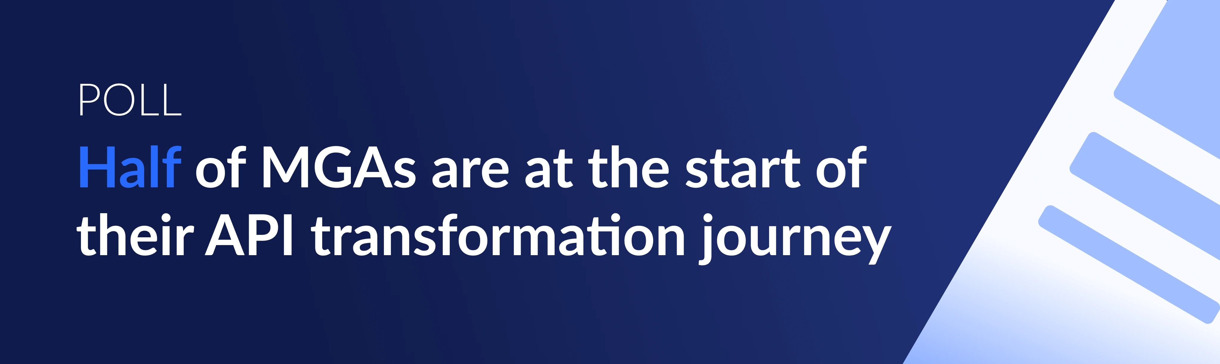 Poll indicates half of MGAs are at the start of their digital/API transformation journey