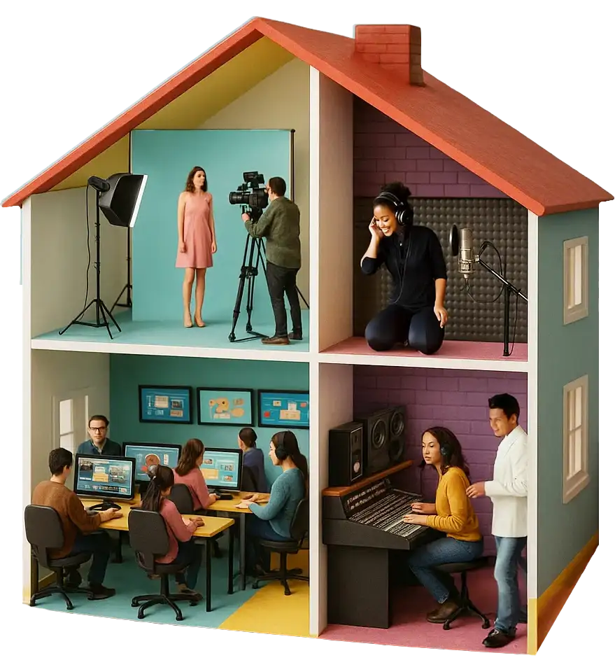 Dollhouse with people in it