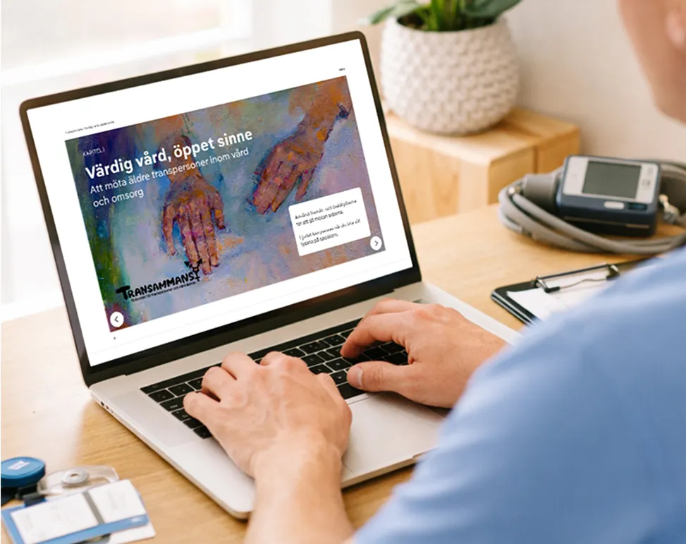 Business professionals discussing in modern office setting.