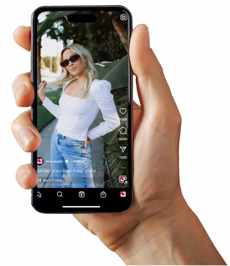 Instagram reel showing an influencer