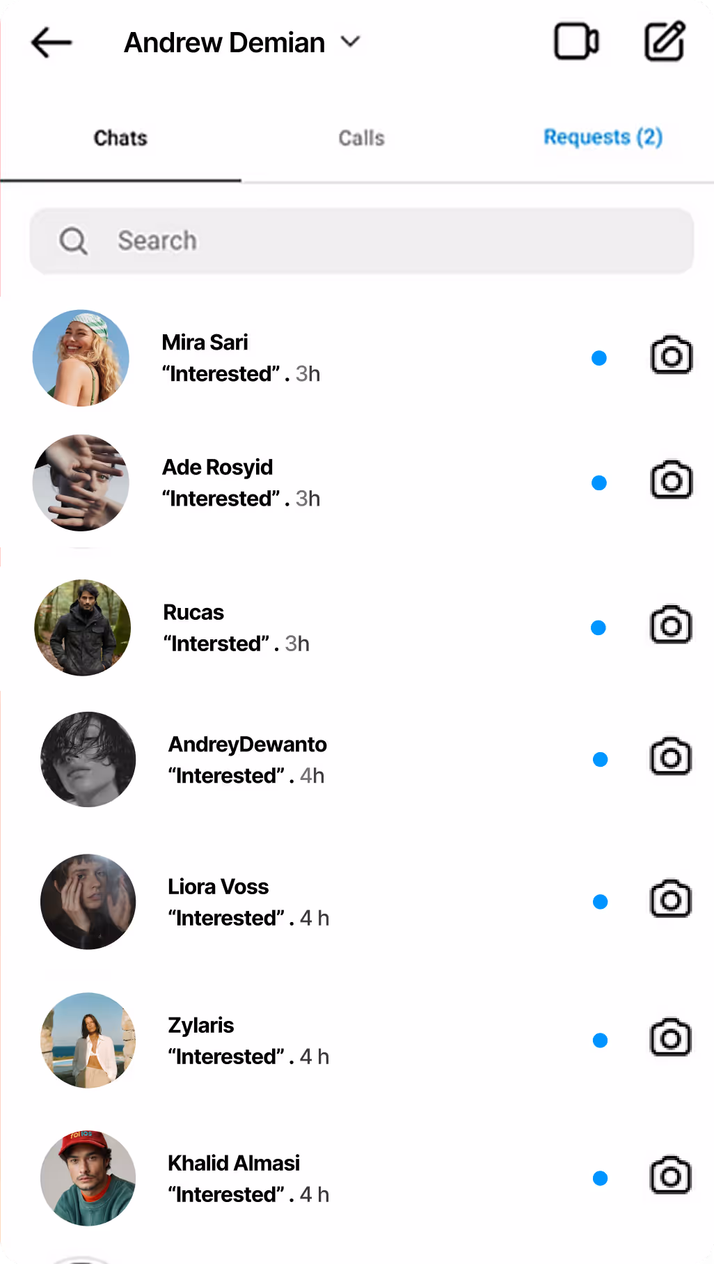 Segmented customer conversation in response to an Instagram Story