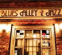Entrance of Blues Alley Jazz Club in Georgetown Washington Dc