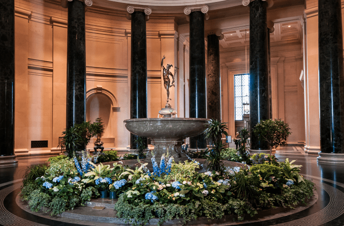 View of the Mercury Fountain at the National Gallery of Art in