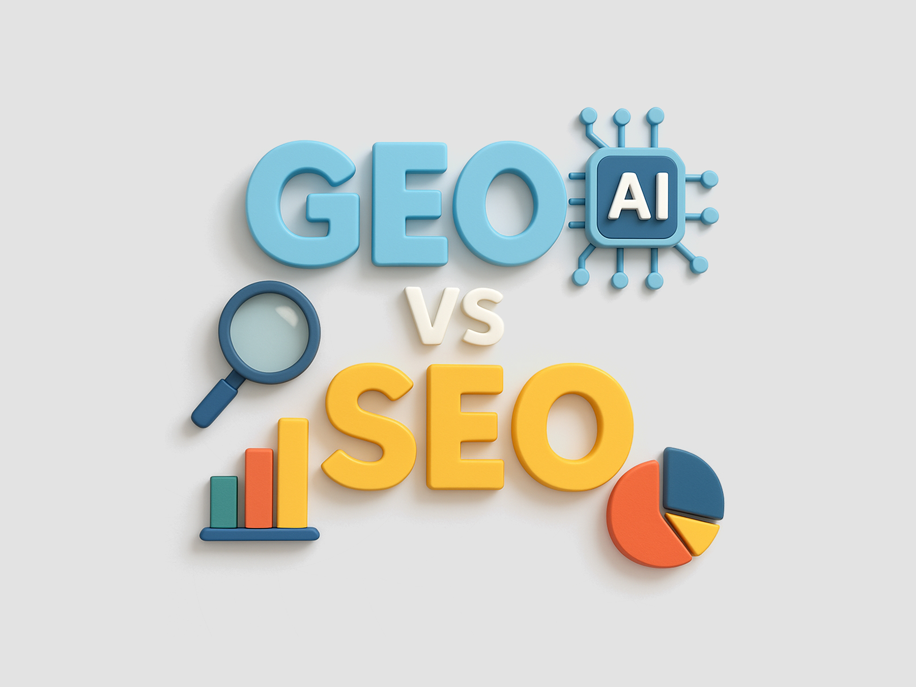 Srovnání SEO a GEO, klasického vyhledávání a odpovědí umělé inteligence