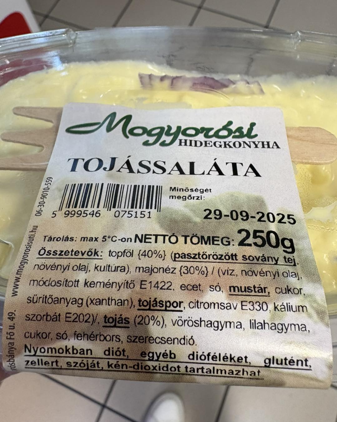 Tojássaláta házi majonézzel