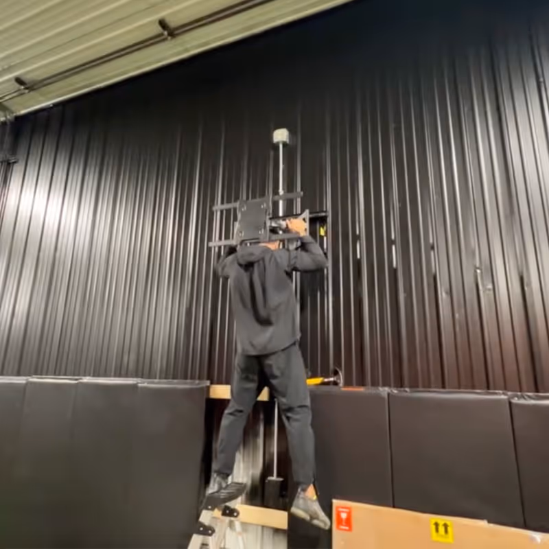 86" TV Mounted 12' High For Vikings Players in Maple Grove