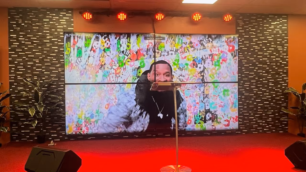 4 TV Video Wall For A Church in Minneapolis