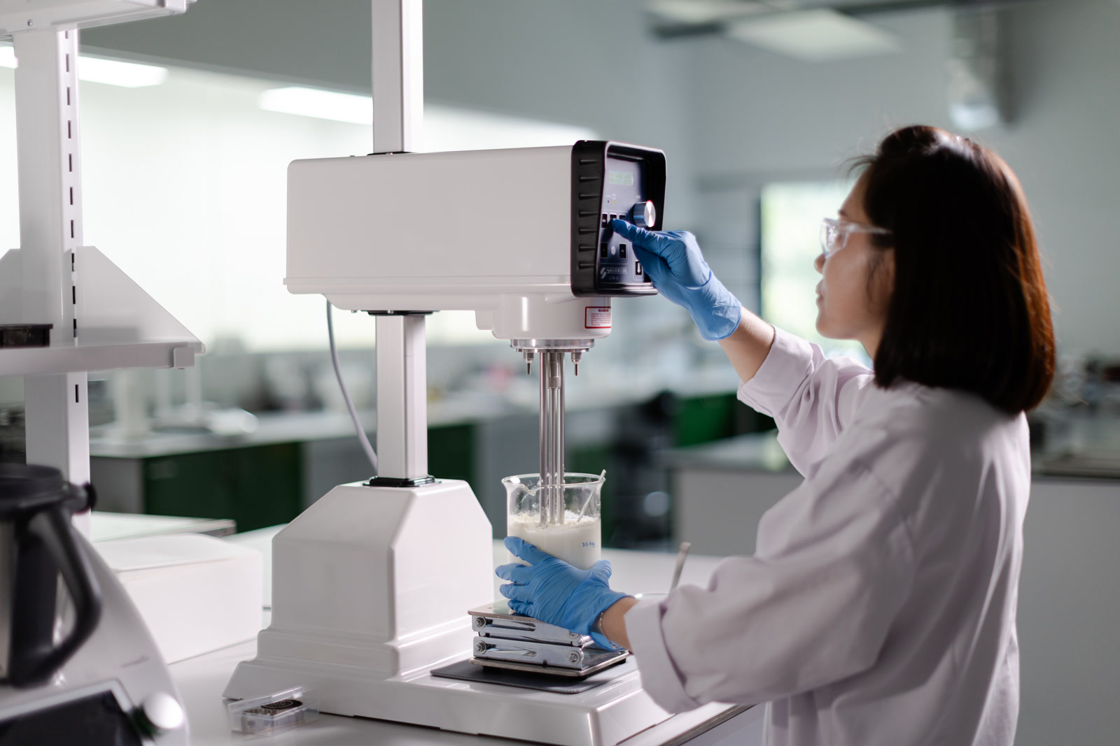 Scientist at Manus' Singapore BioFacility