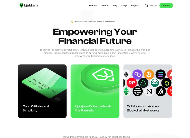 Crypto Webflow Template - Ljubljana - Designed by Azwedo.com and Wedoflow.com