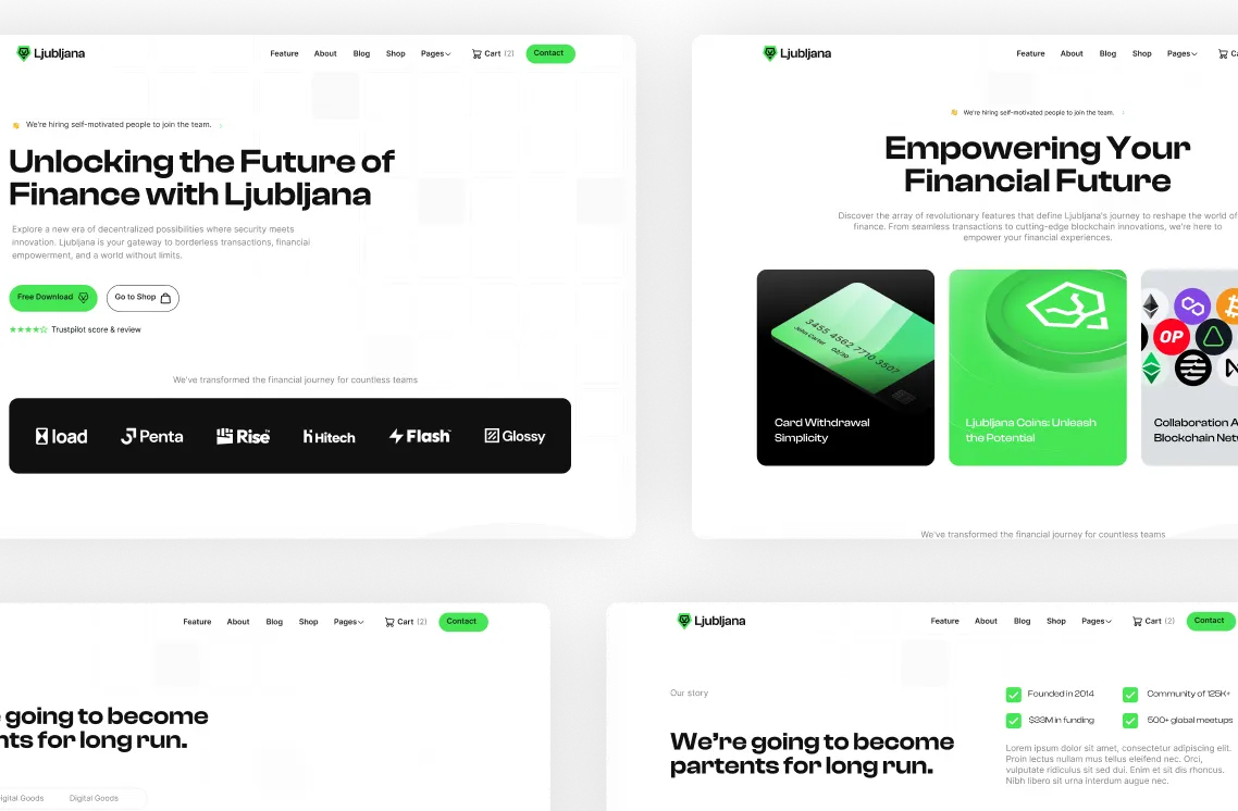 Crypto Webflow Template - Ljubljana - Designed by Azwedo.com and Wedoflow.com