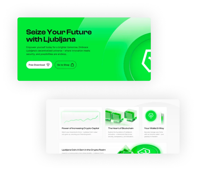 Crypto Webflow Template - Ljubljana - Designed by Azwedo.com and Wedoflow.com