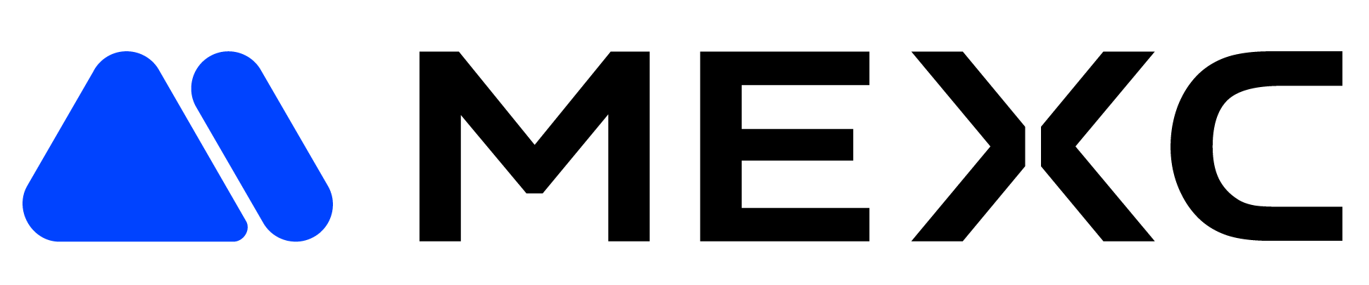 Blue stylized letter M logo on transparent background.