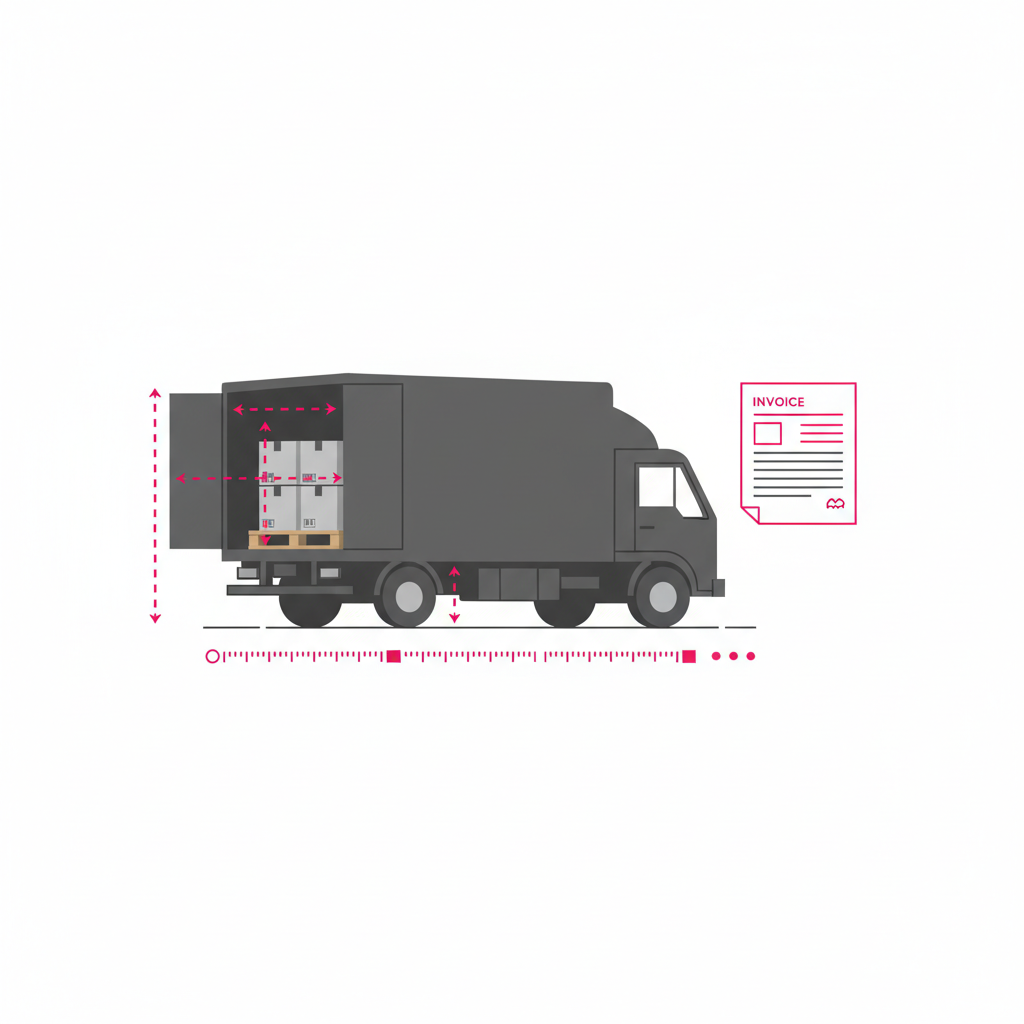 LTL freight dimensioning system at carrier terminal dock