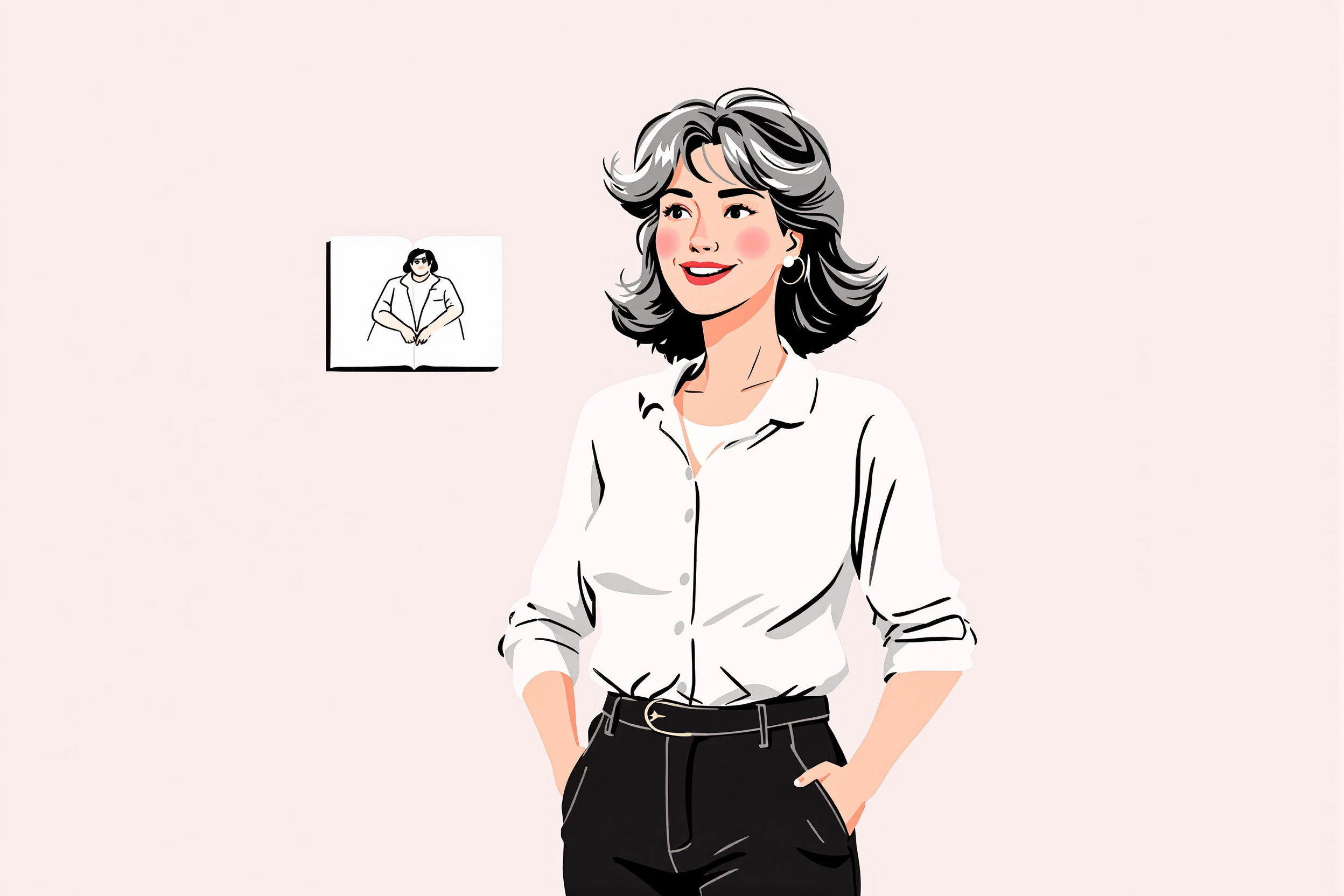 Illustration: Frau freut sich über mögliche Kostenübernahme der Liposuktion bei Lipödem nun.