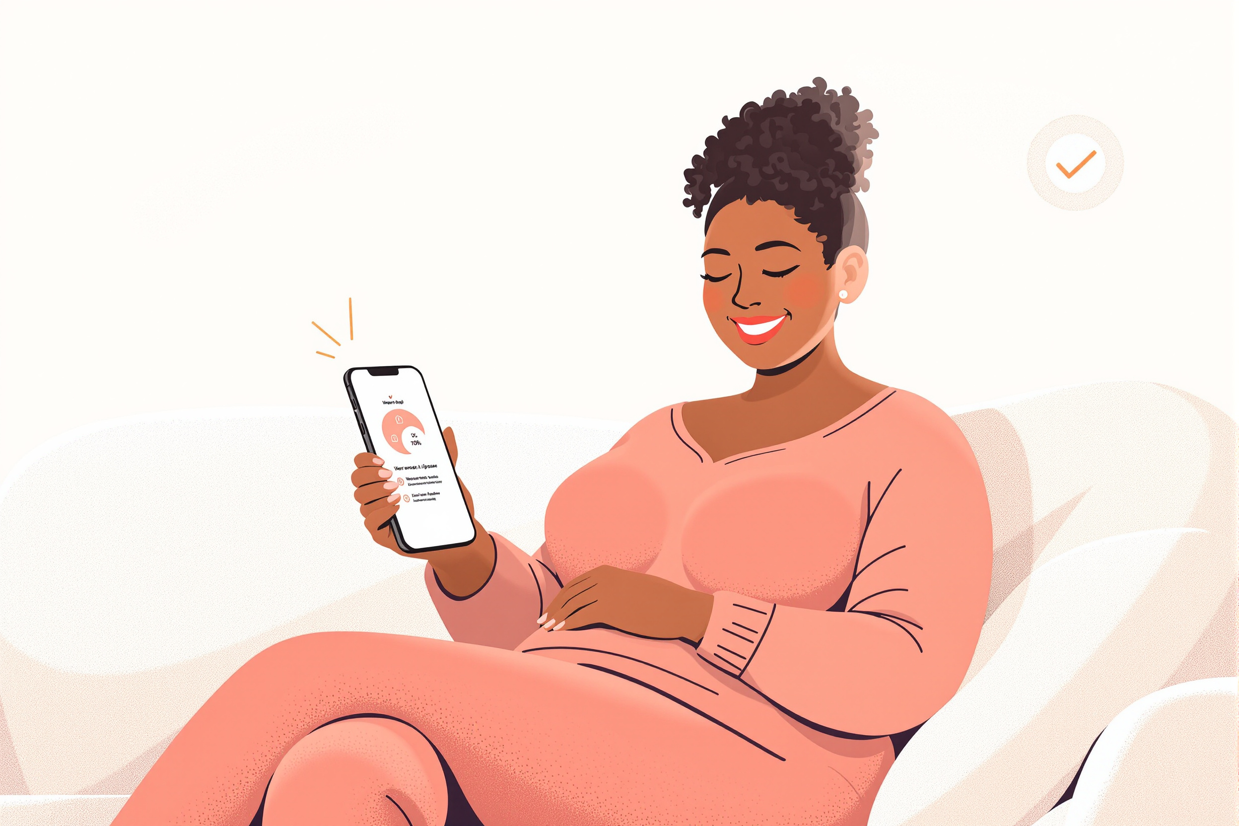 Eine Frau nutzt die Venen Engel App zur Lipödem-Therapie, unterstützt durch ihre Krankenkasse.