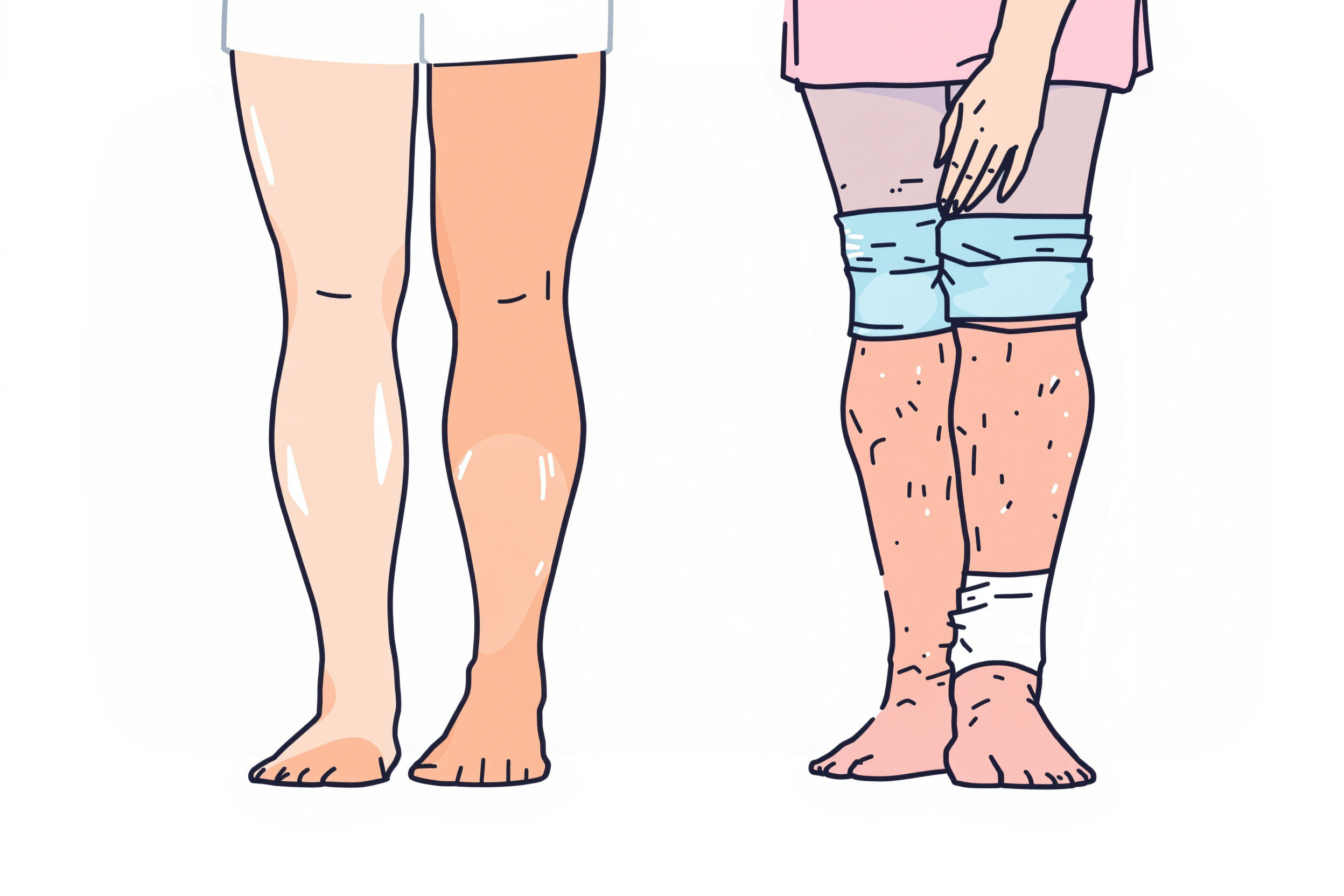 Frau spricht mit Arzt über ihre Beine, um Lipödem oder Lipohypertrophie zu diagnostizieren.