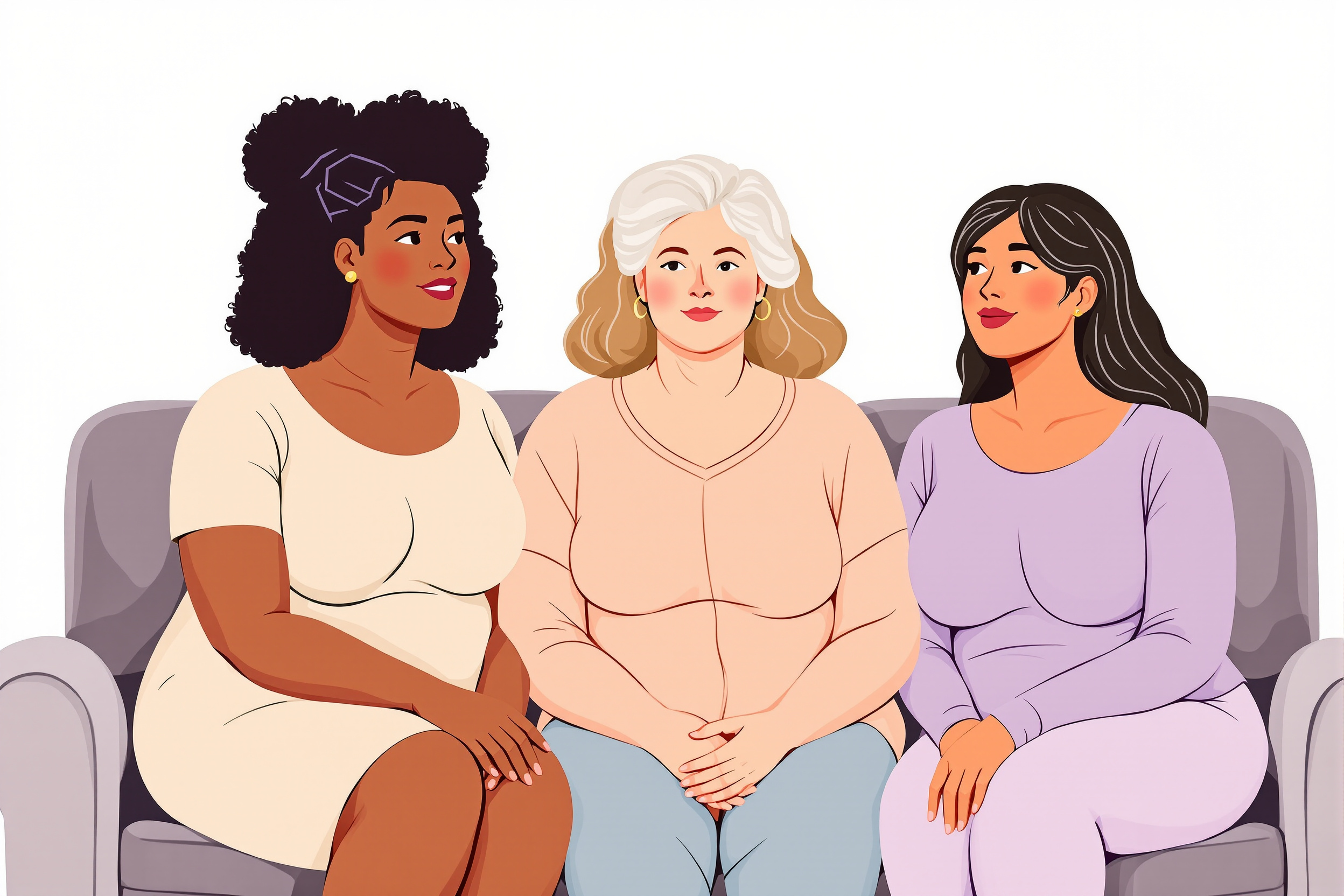 Junge Frau betrachtet aufmerksam ihre Beine, um frühe Anzeichen von Lipödem zu erkennen.