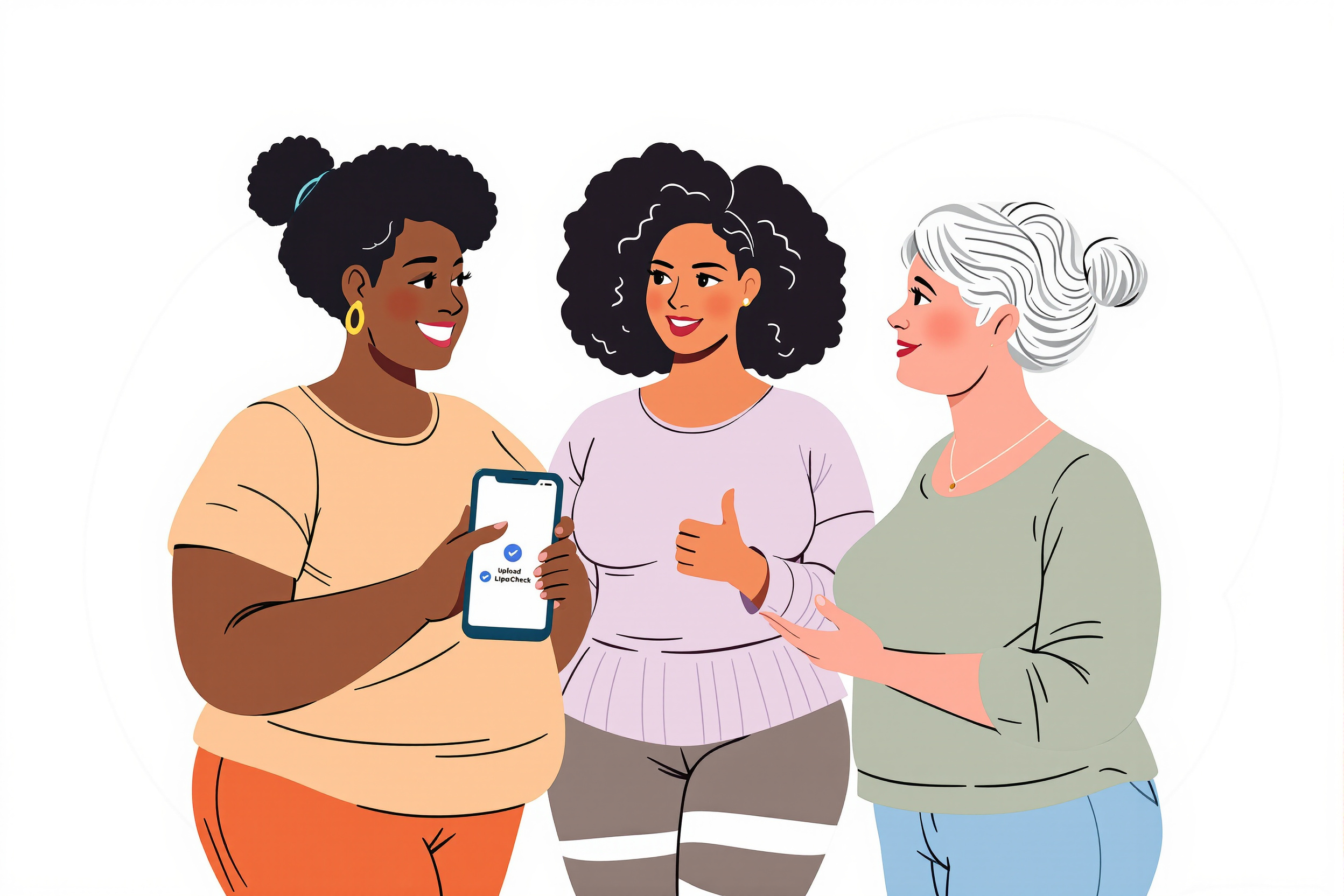 Frau nutzt LipoCheck-App, um Fotos ihrer Beine für eine Online-Diagnose hochzuladen.