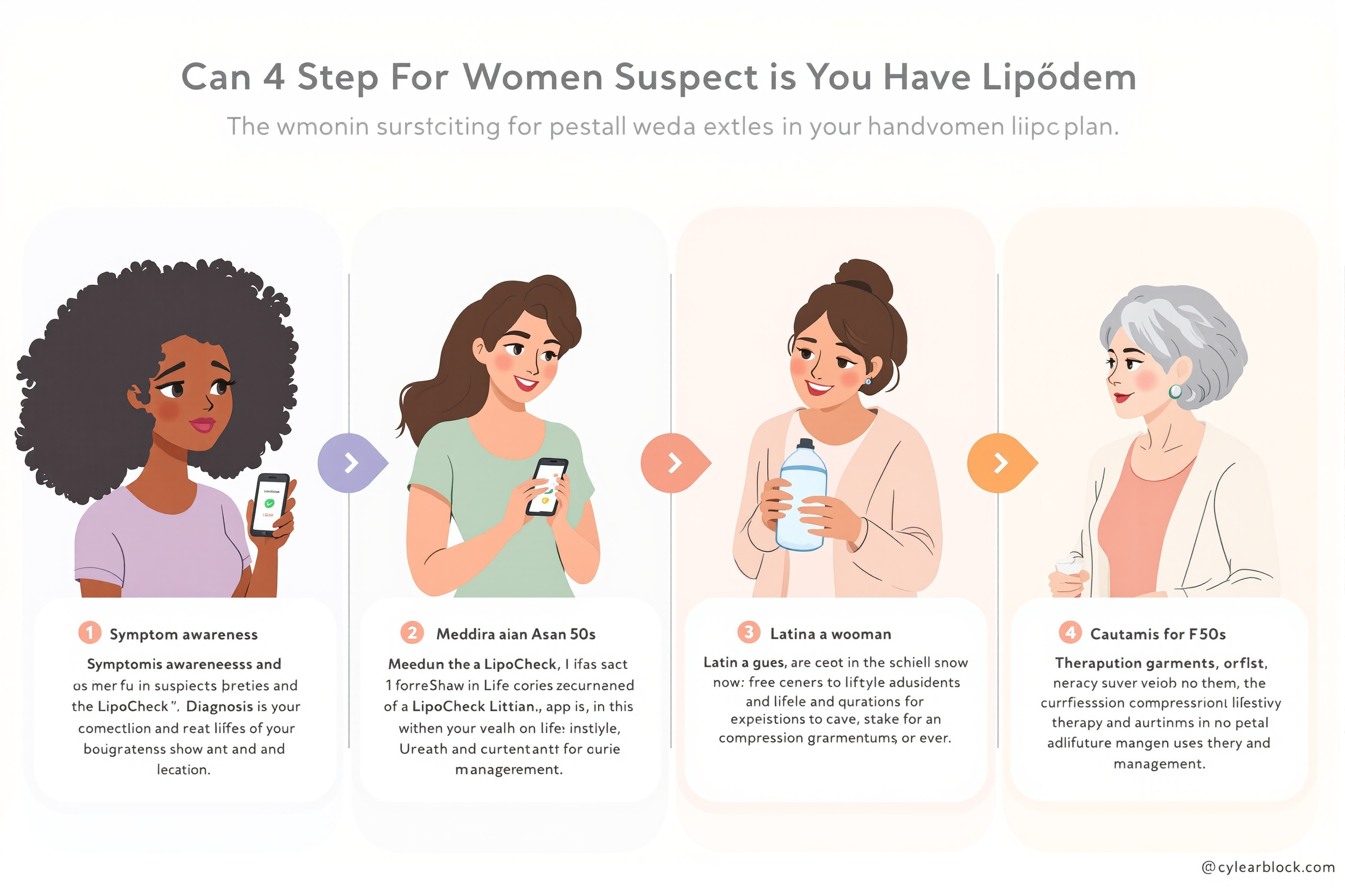 Frau betrachtet aufmerksam ihre Beine, Anzeichen von Lipödem erkennend.