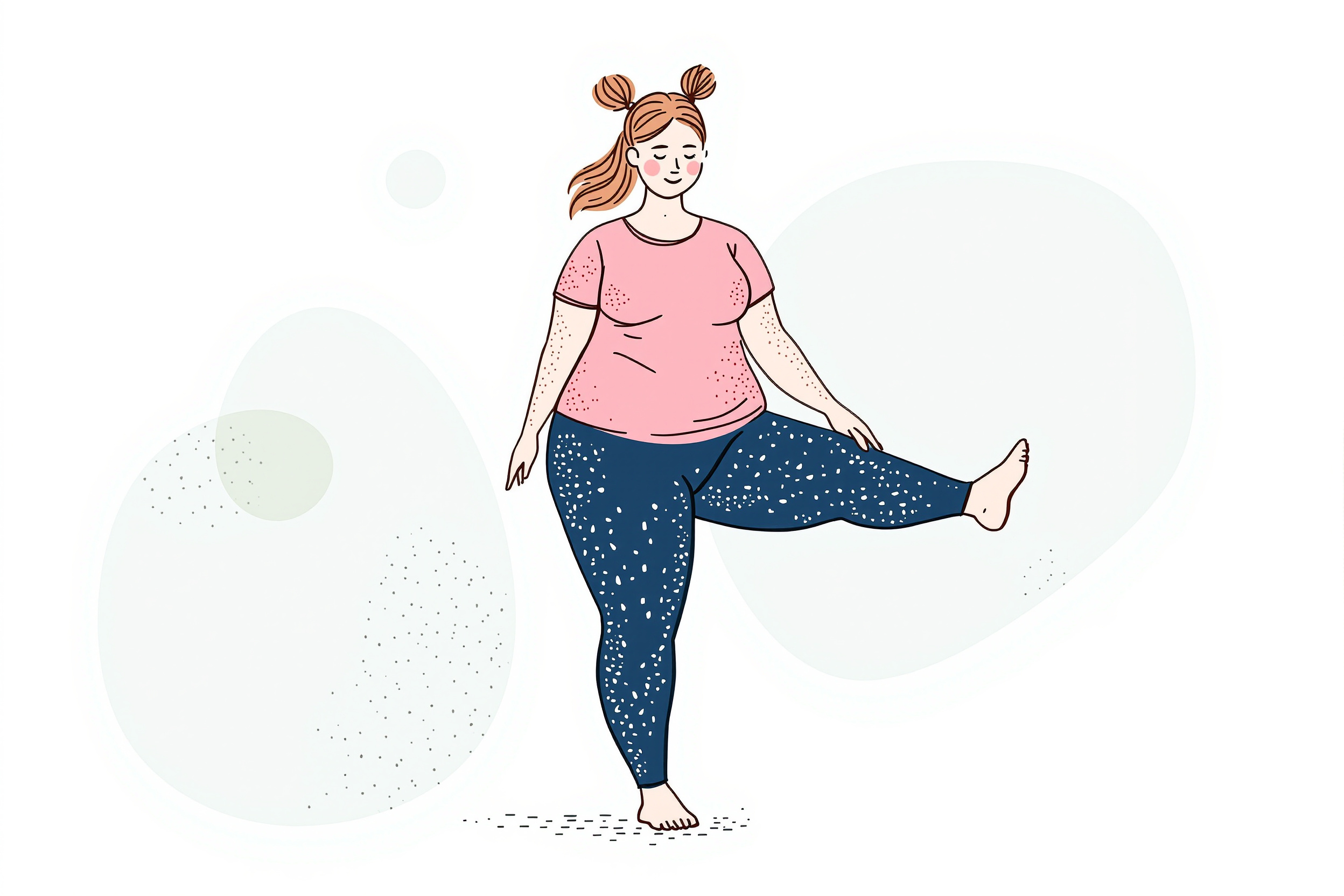 Frau mittleren Alters, die Sport treibt, um Lipödem-Symptome zu lindern.