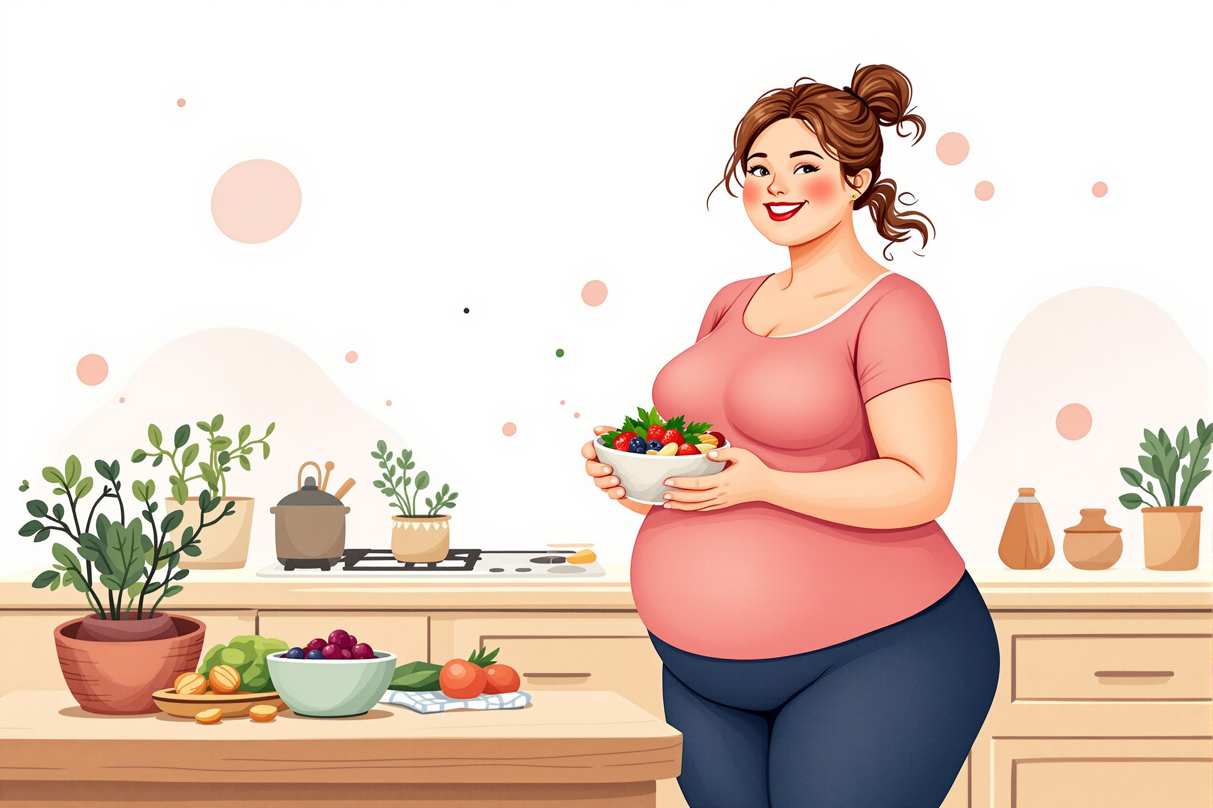 Frau plant eine Lipödem-freundliche Diät mit frischen Zutaten in ihrer Küche.