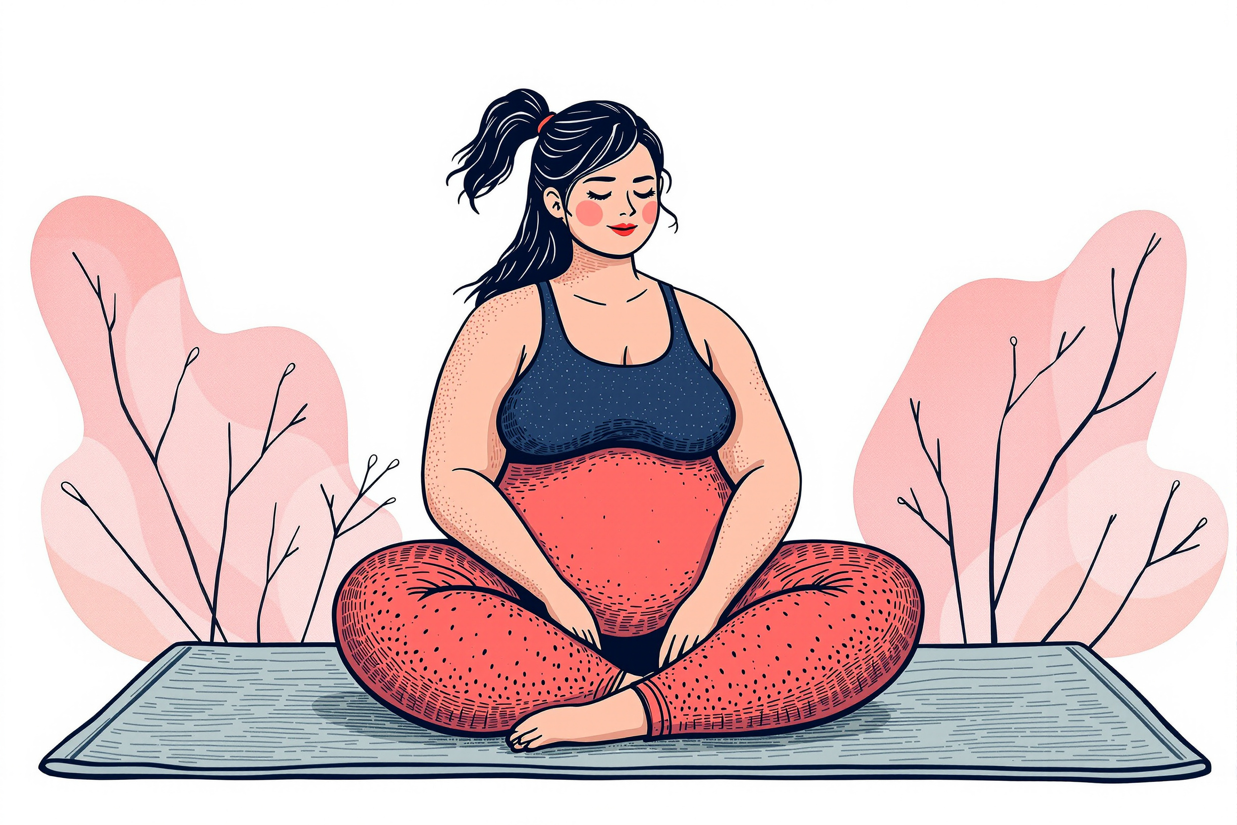 Frau praktiziert Yoga zur Linderung von Lipödem-Symptomen