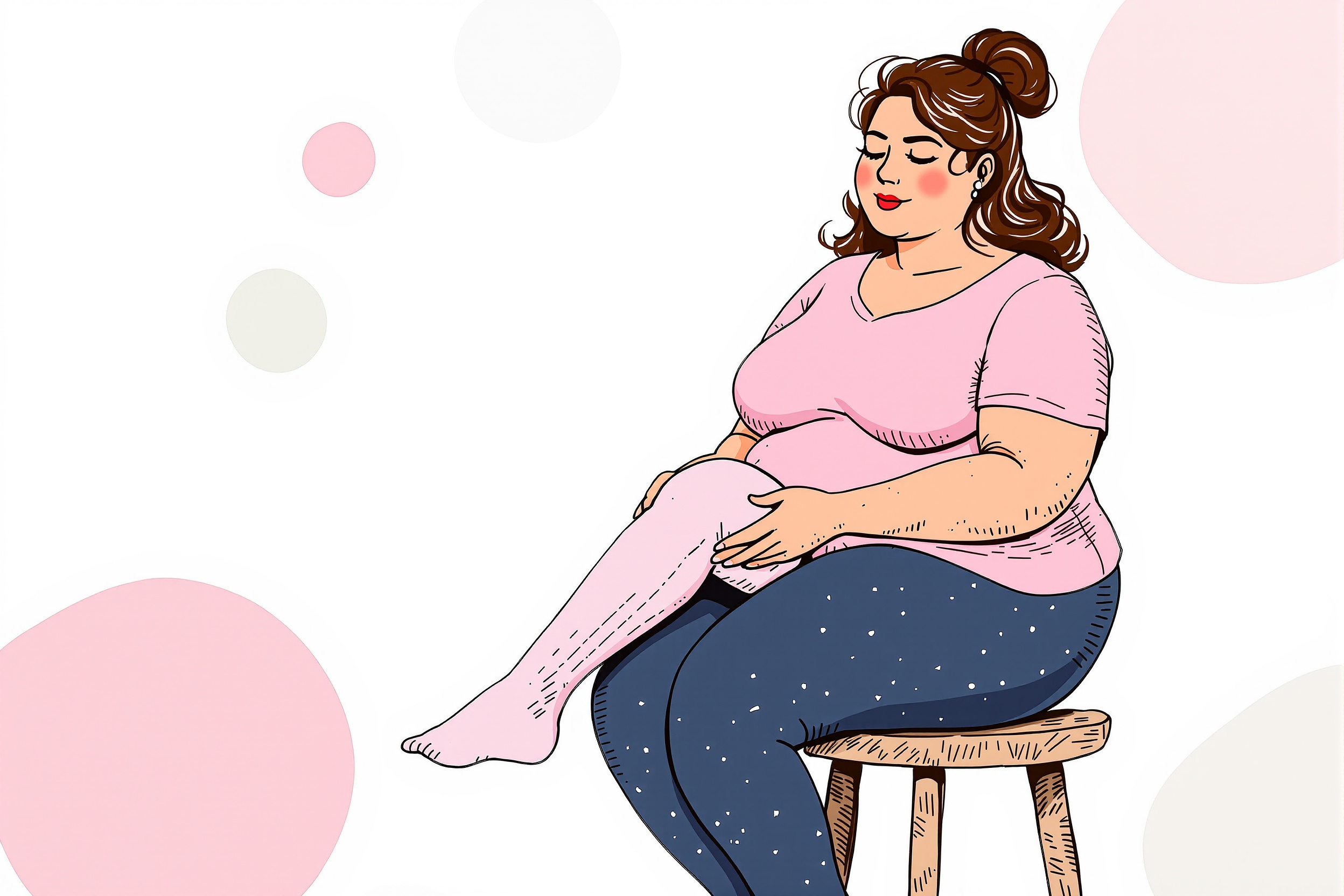 Frau entspannt zu Hause mit Kompressionsstrümpfen