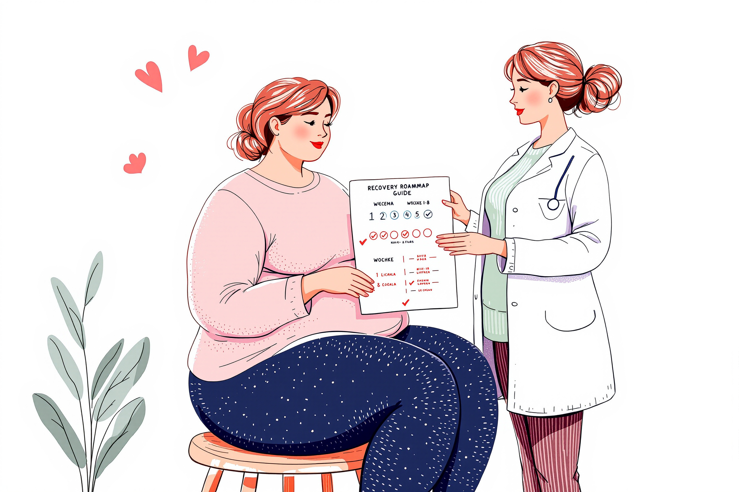 Frau trägt Kompressionswäsche nach Liposuktion, lächelt.