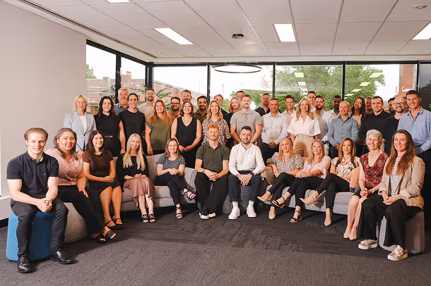 Group photo of the Apositive team