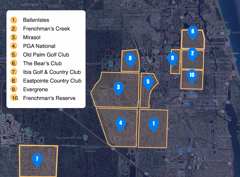 Worth Insurance Gated Map in Florida