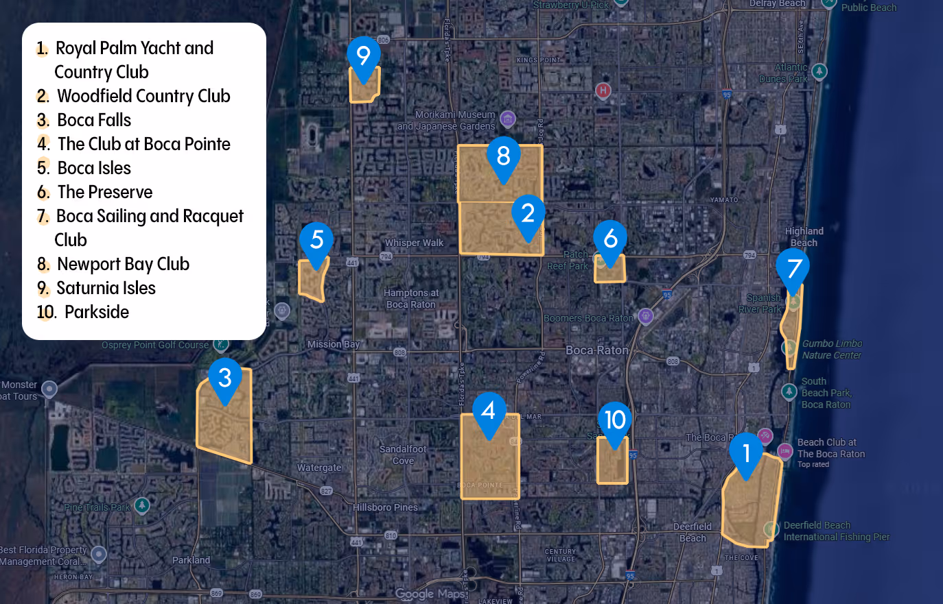 Boca Raton's top gated communities