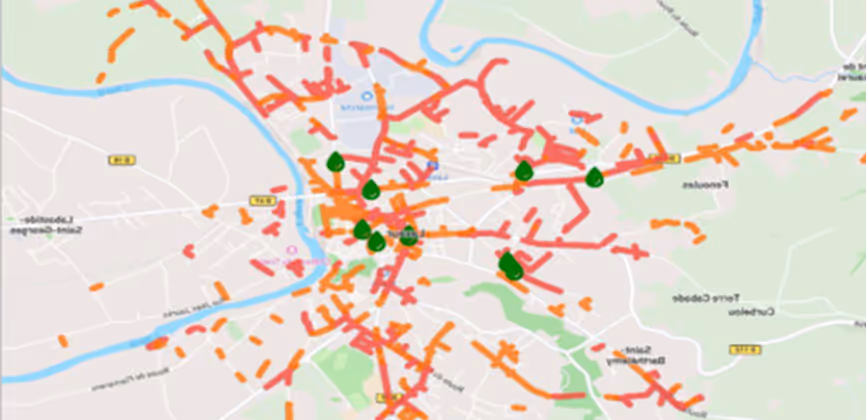 Carte d'une ville par Leakmited
