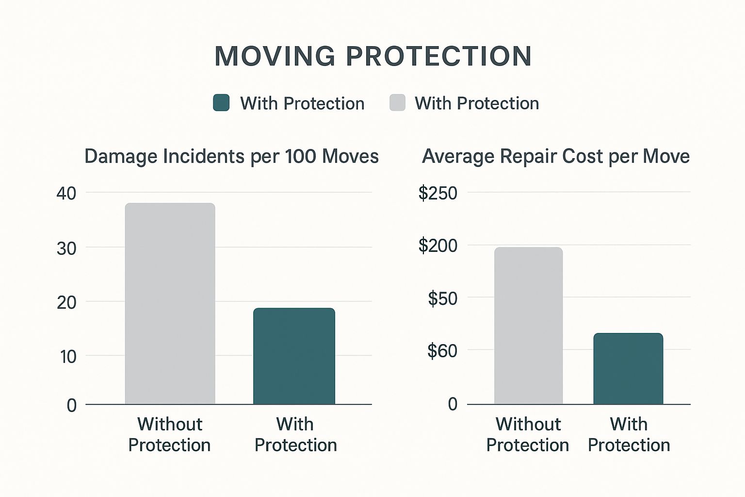 Infographic about how to protect furniture when moving