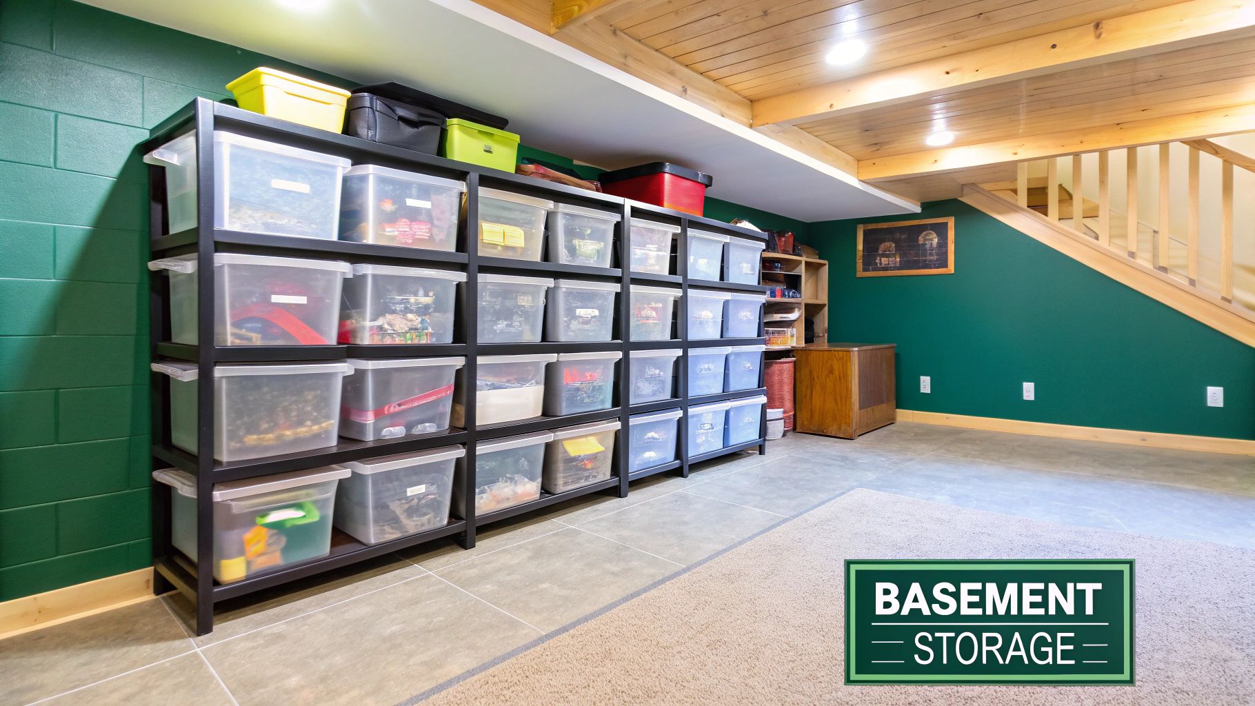 Basement Storage Organization