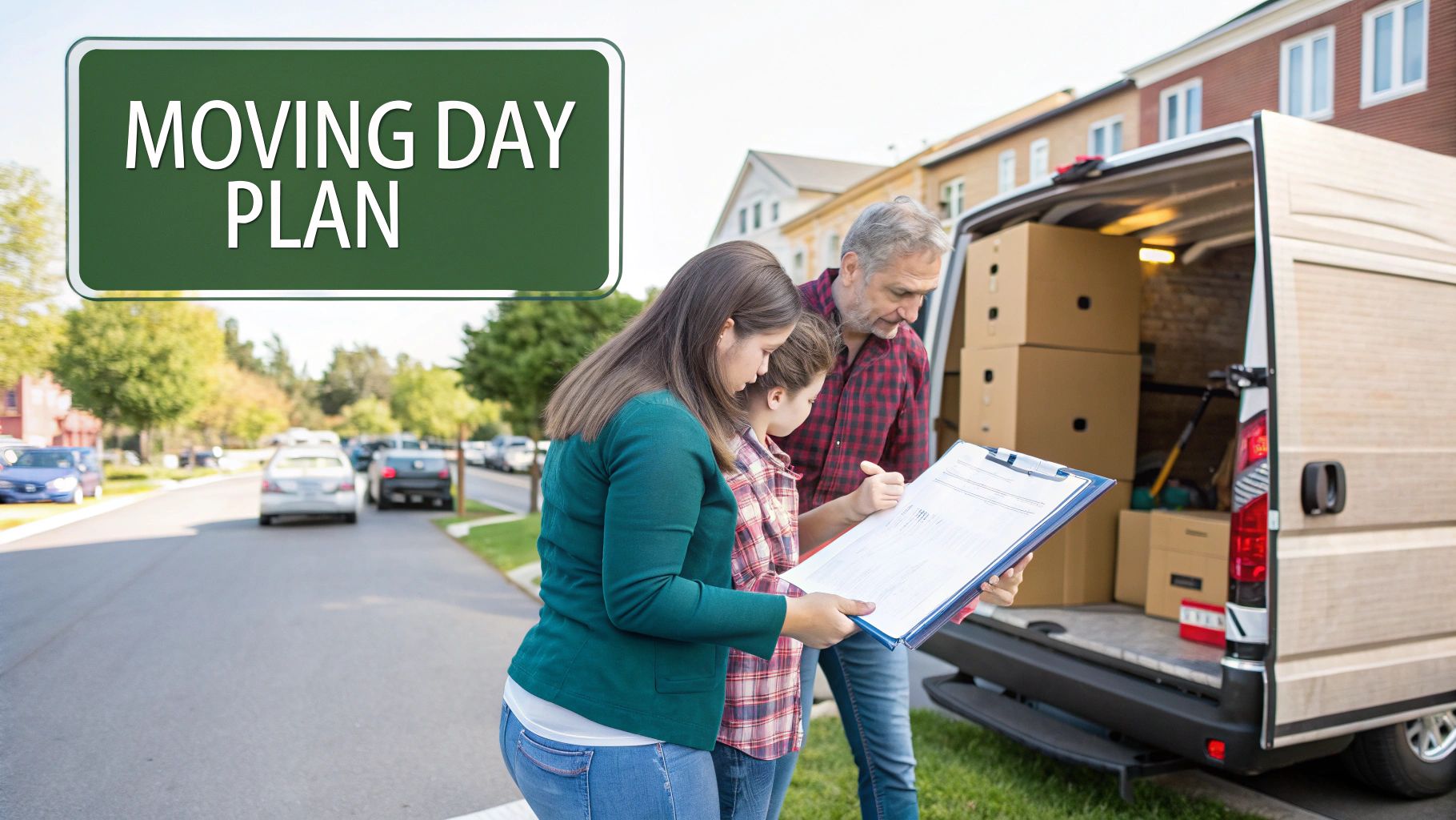Infographic showing key data about Plan Moving Day Logistics and Contingencies