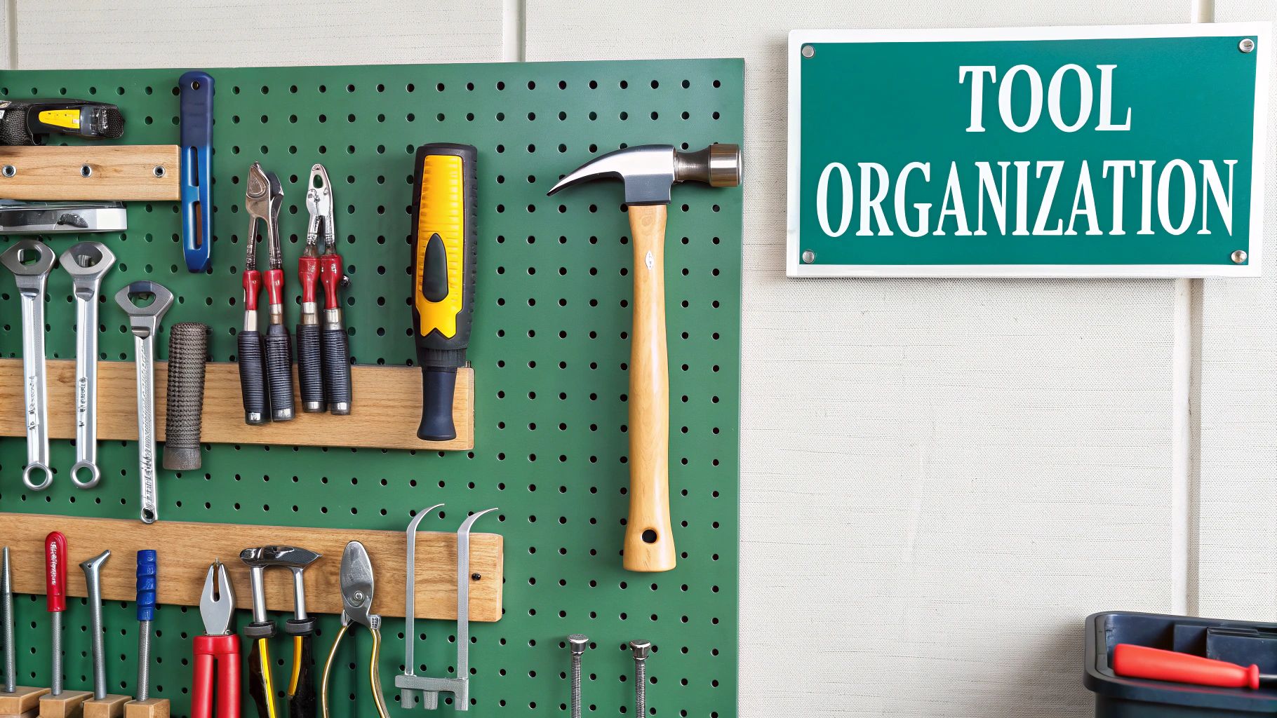 Wall-Mounted Pegboard System
