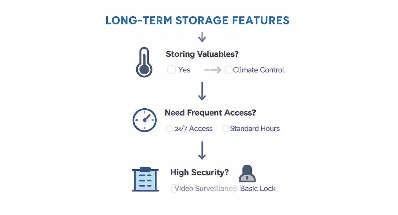 Infographic about long-term storage units
