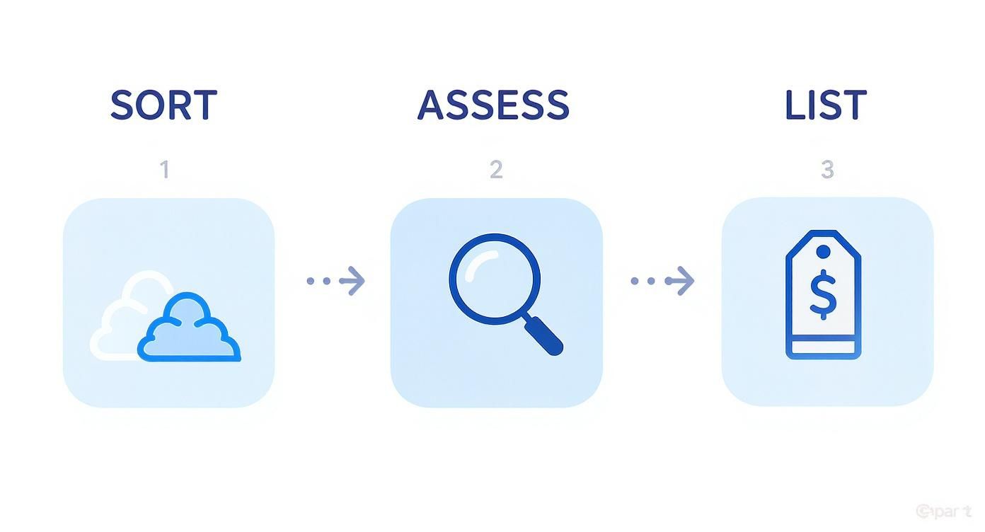 Infographic about how to sell unwanted items