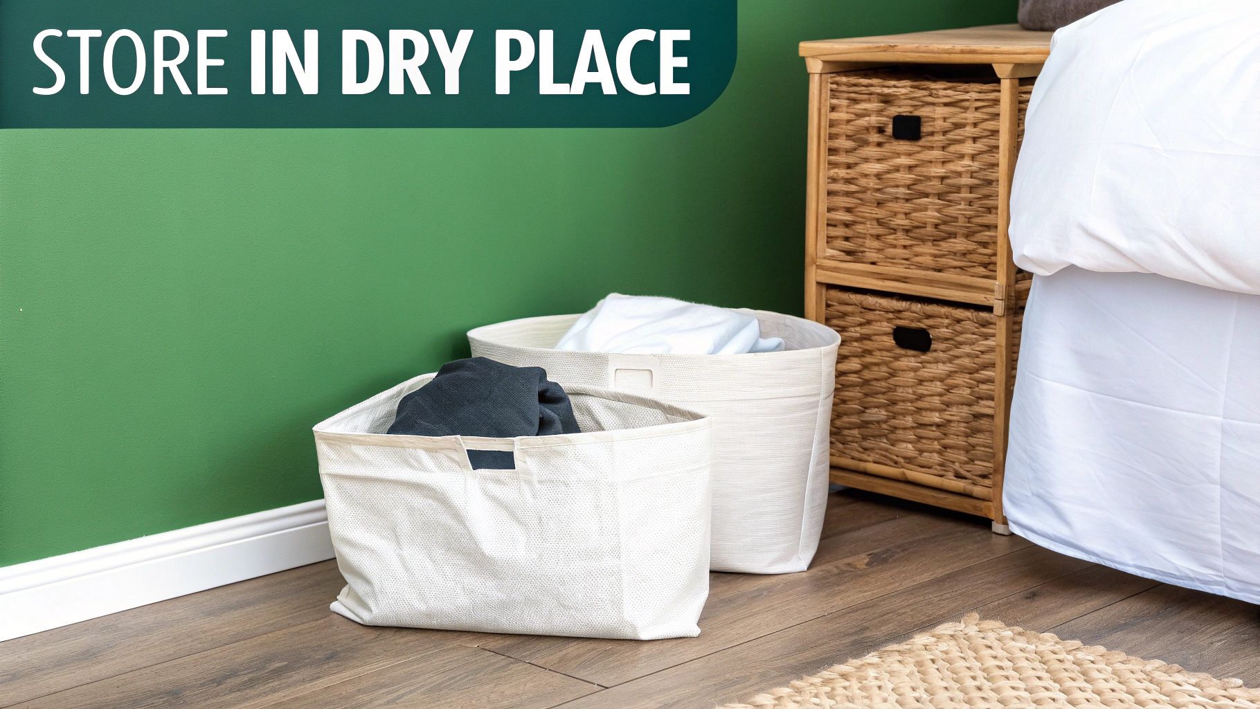 A neatly organized linen closet with folded sheets on shelves.