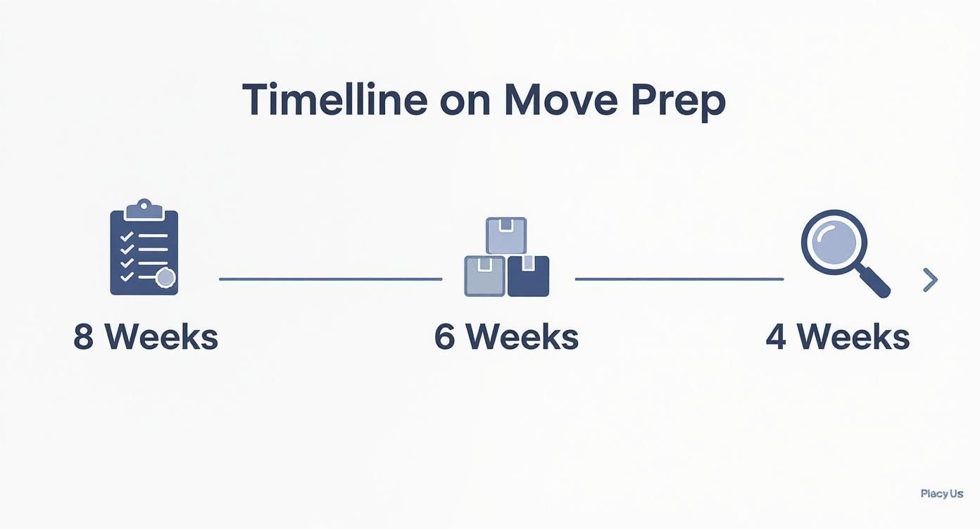 Infographic about how to prepare for a move