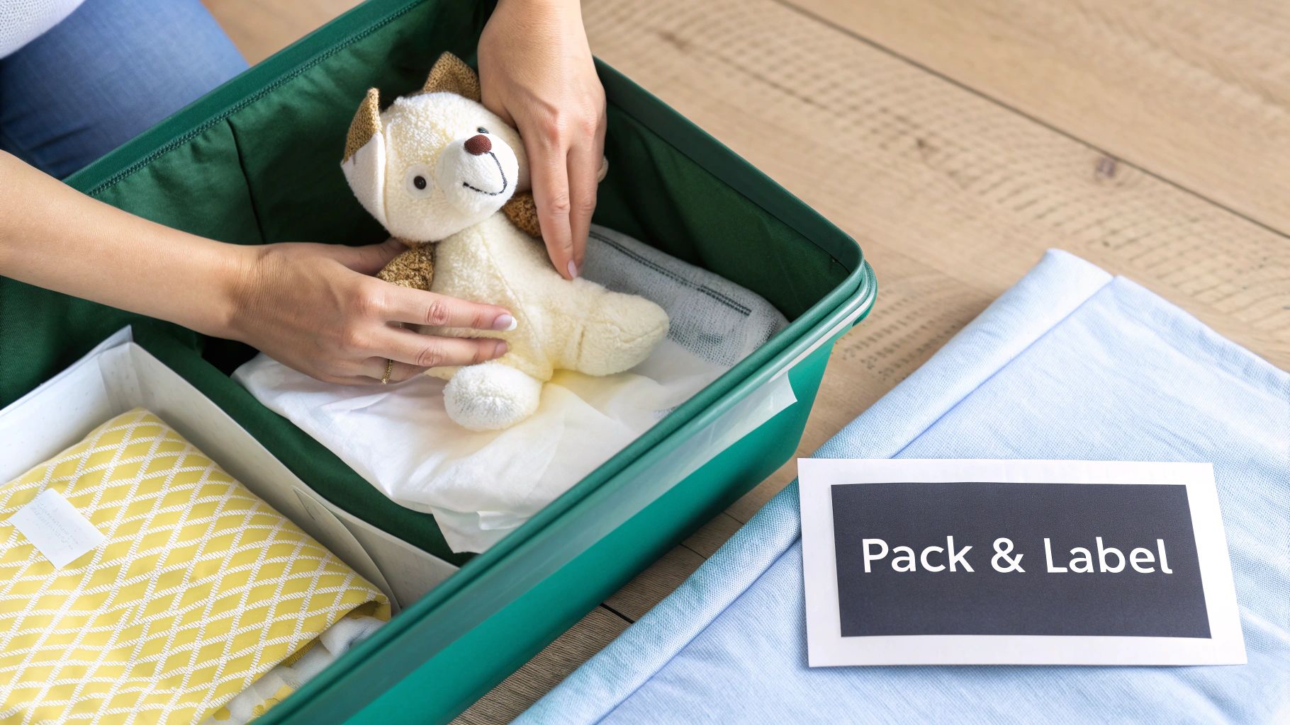 A clean, well-lit interior closet, representing an ideal storage environment.