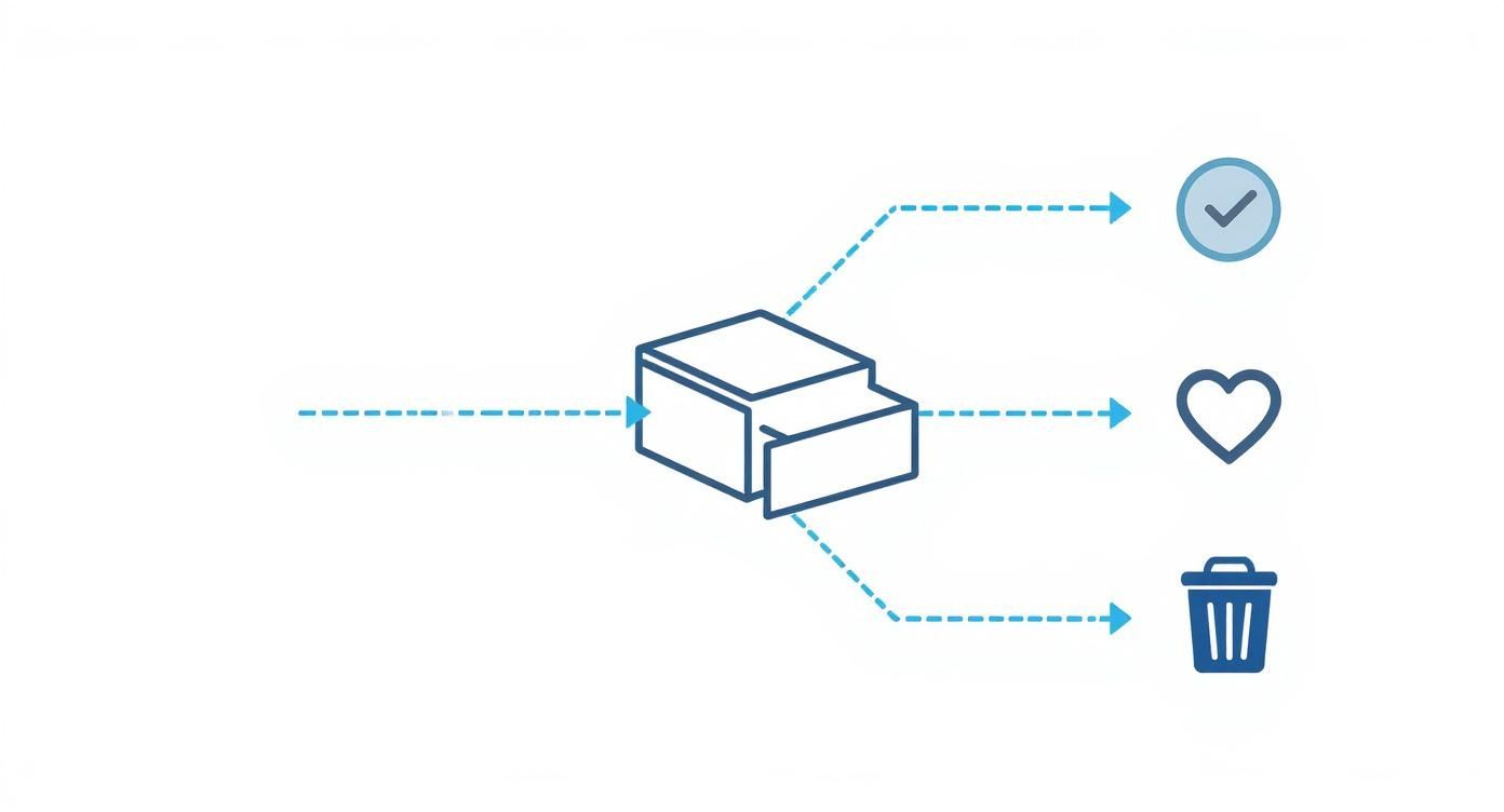 Infographic about how to organize kitchen drawers