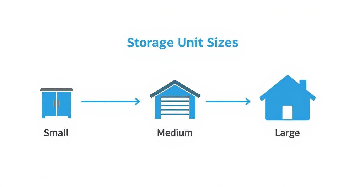 Infographic about what size storage unit do i need