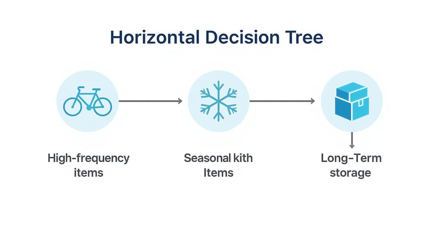 Infographic about best way to organize a garage